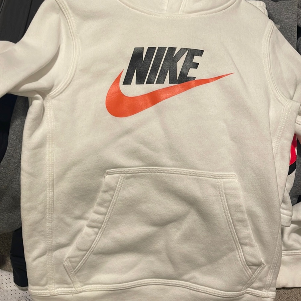 Kids white Nike hoodie